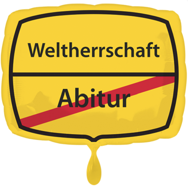 Folienballon - Weltherrschaft/Abitur - ø 50cm